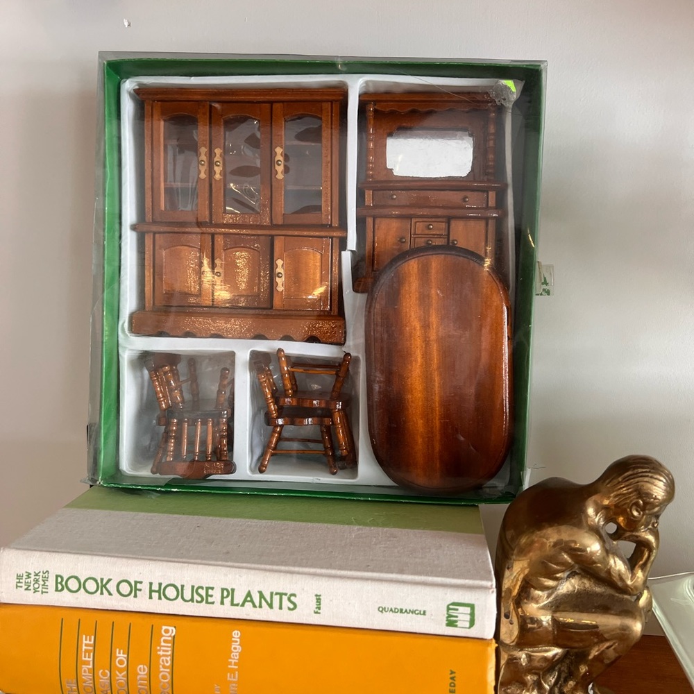 Vintage wooden doll furniture
